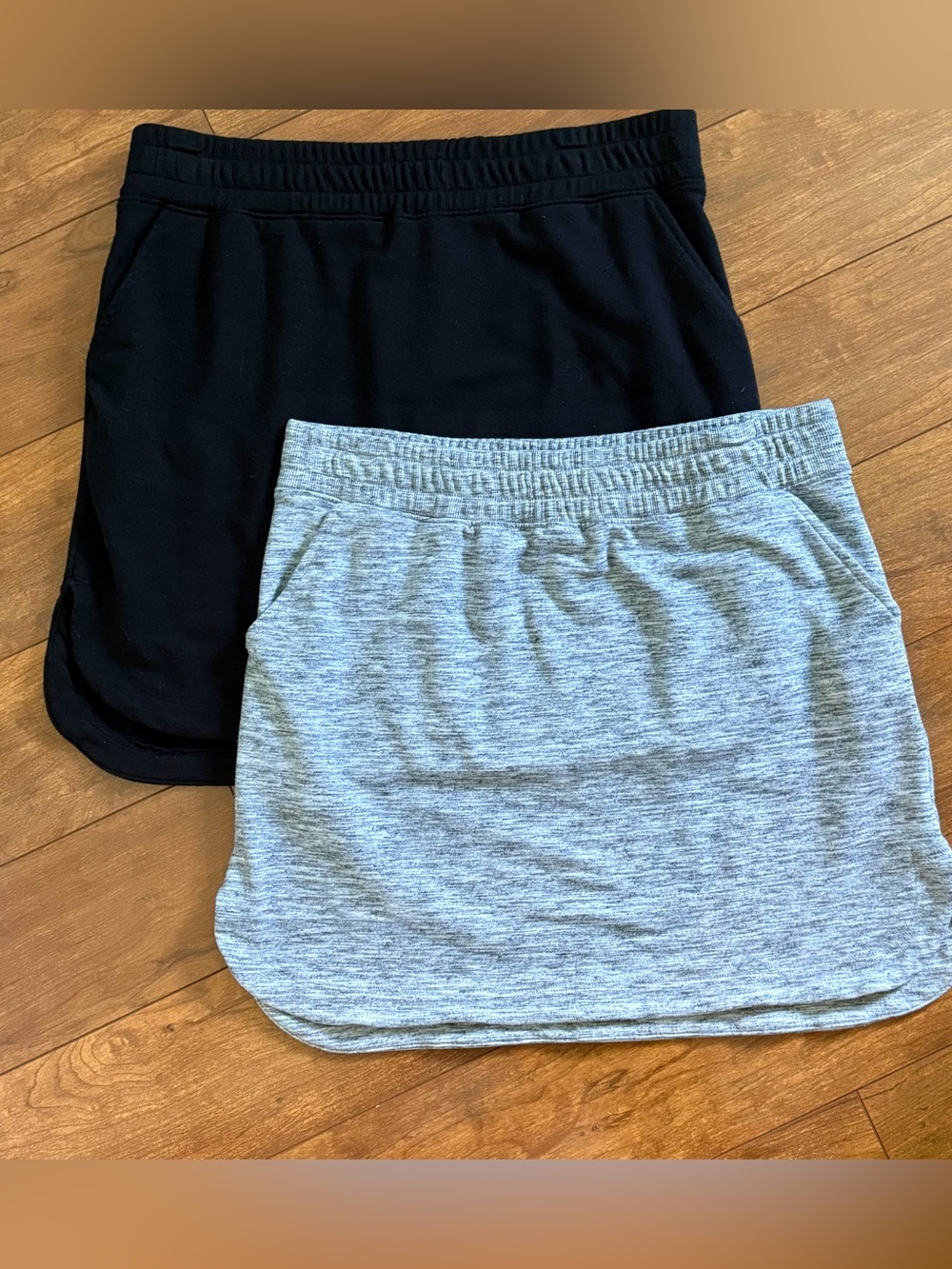 Merona Pull-On Knit Mini Skirts Bundle of 2 - Size Small - Black & Heather Gray